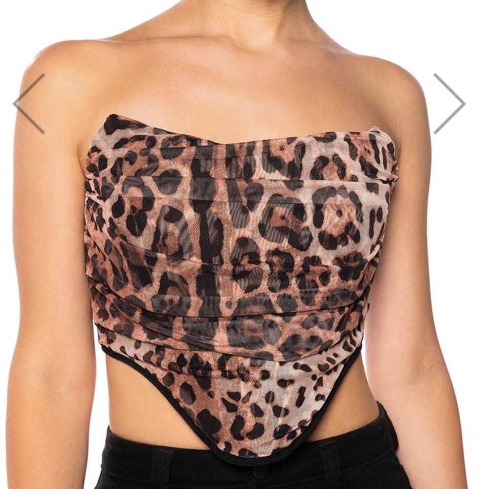 NWT Leopard print Akira Corset top!